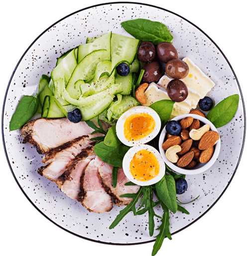 ketogenic-diet-buddha-bowl-dish-with-meatloaf-chic 1
